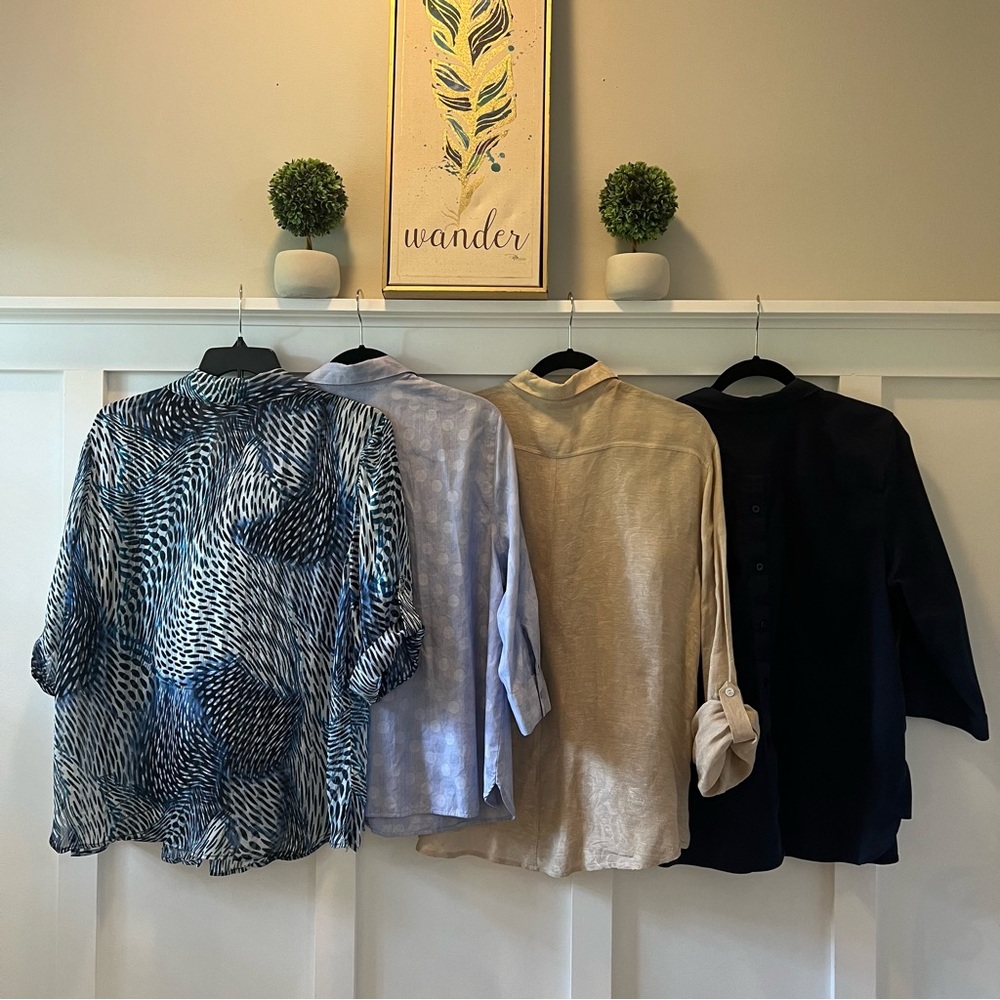 ✨💥CHICO’S BLOUSE BUNDLE💥✨•4 BLOUSES•SIZE 3-|size 16| - Picture 4 of 13